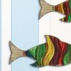 3 Pcs Wooden Tropical Fish Wall Art Coastal Theme Vintage Wall Sculpture Lake House Hanging Ocean Decor for Bedroom Kitchen Nursery Cottage