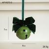 Christmas Tree Ornament: Small Bell with Velvet Bow & Pine Cone Scene Pendant