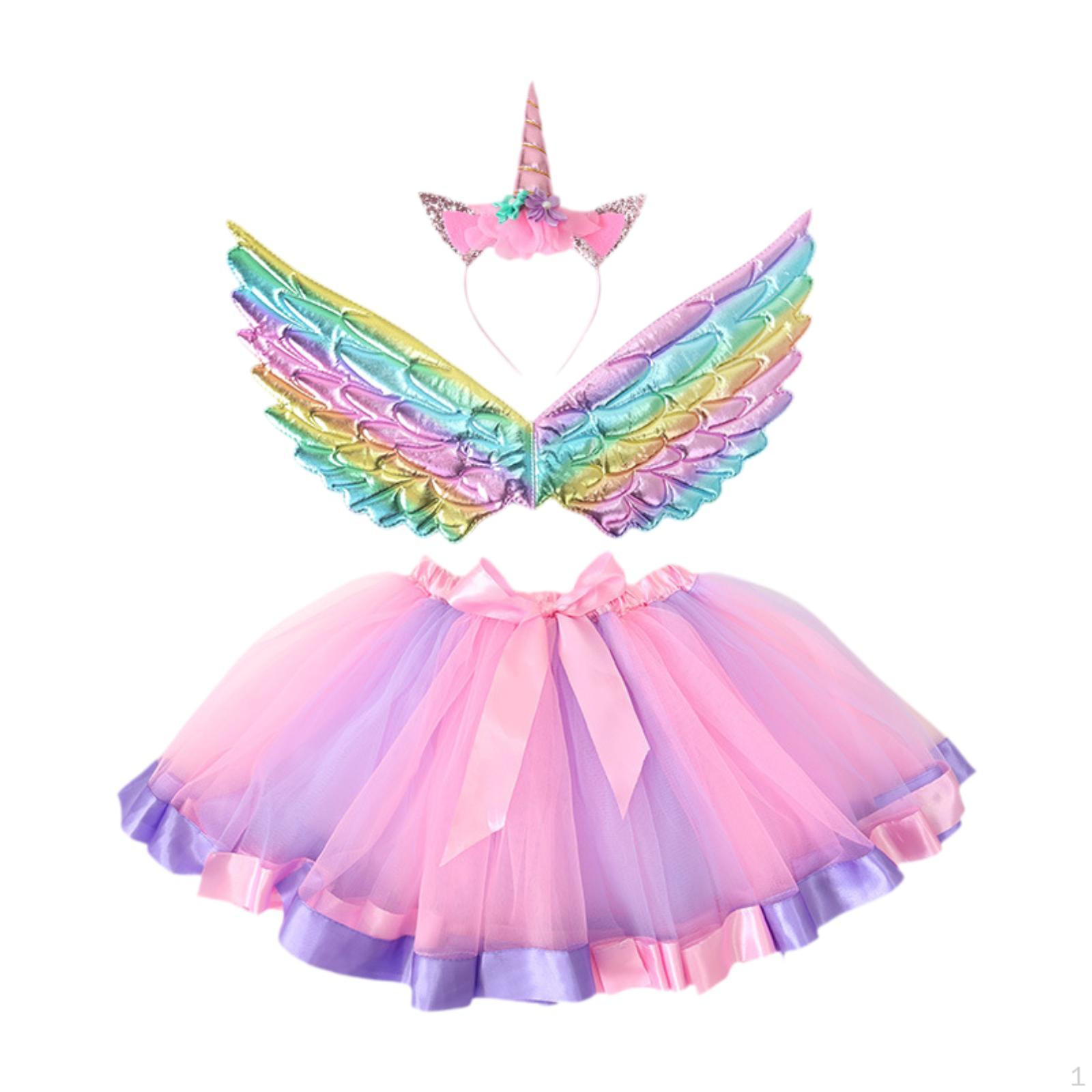 

Костюмы феи для девочек Костюм ангельского крыла, повязка на голову, наряд для Pink Color Purple