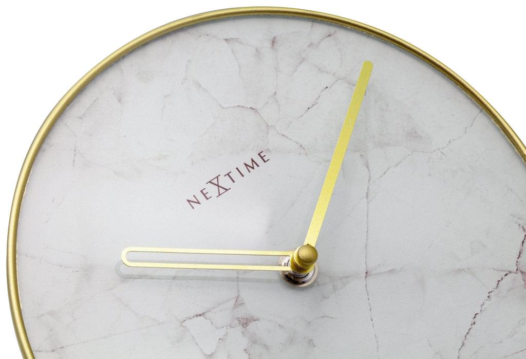 NeXtime Marble Table Table Clock Wall Clock Silent Small 20cm
