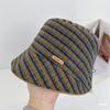 Autumn and winter French high-end elegant irregular basin hat women's small fragrant style simple plaid fashion bucket hat