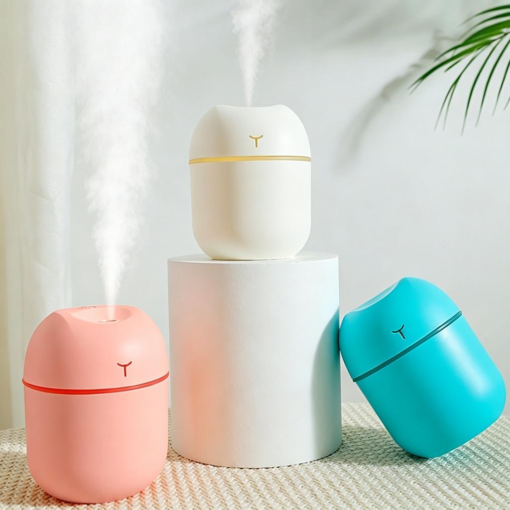 250ML Mini Air Humidifier Aroma Essential Oil Diffuser with LED Color Lamp Ultrasonic Mist Maker USB Plug in For Home Office Car