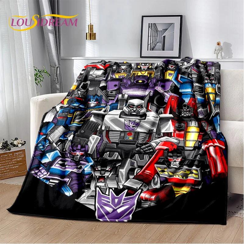 HD Cartoon T-Transformers  Autobots 3D Soft Blankets,Keep Warm Throw Blanket for Picnic Beds Sofa Home Bedroom Gifts Kids Hiking