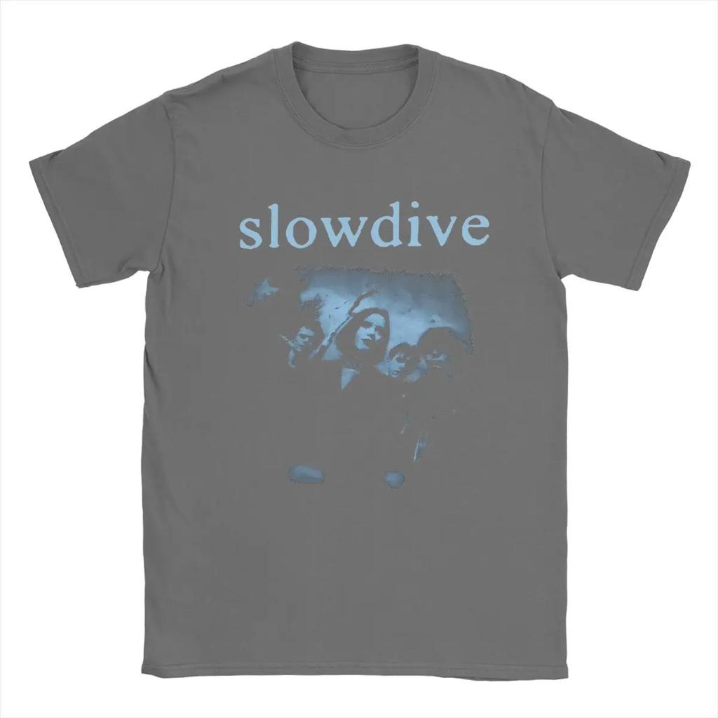 Slowdive Herren T-Shirt Neuheit T-Shirts Kurzarm Rundhals T-Shirts Reine Baumwolle Sommerkleidung
