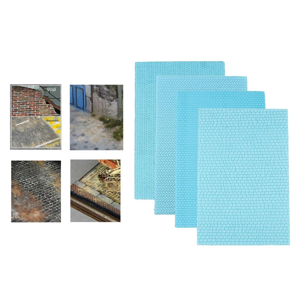 1:35 Scale Wall Sheet Pavement for Miniature Building Model DIY Table Doll Accessory