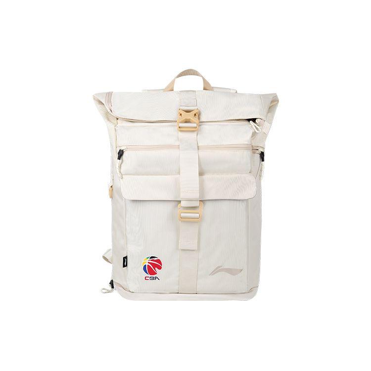 

Li Ning CBA Series Sports Training Daily Casual Versatile Large Capacity Polyester Backpack Unisex Backpack Off-White ABSU289-3 Ecru