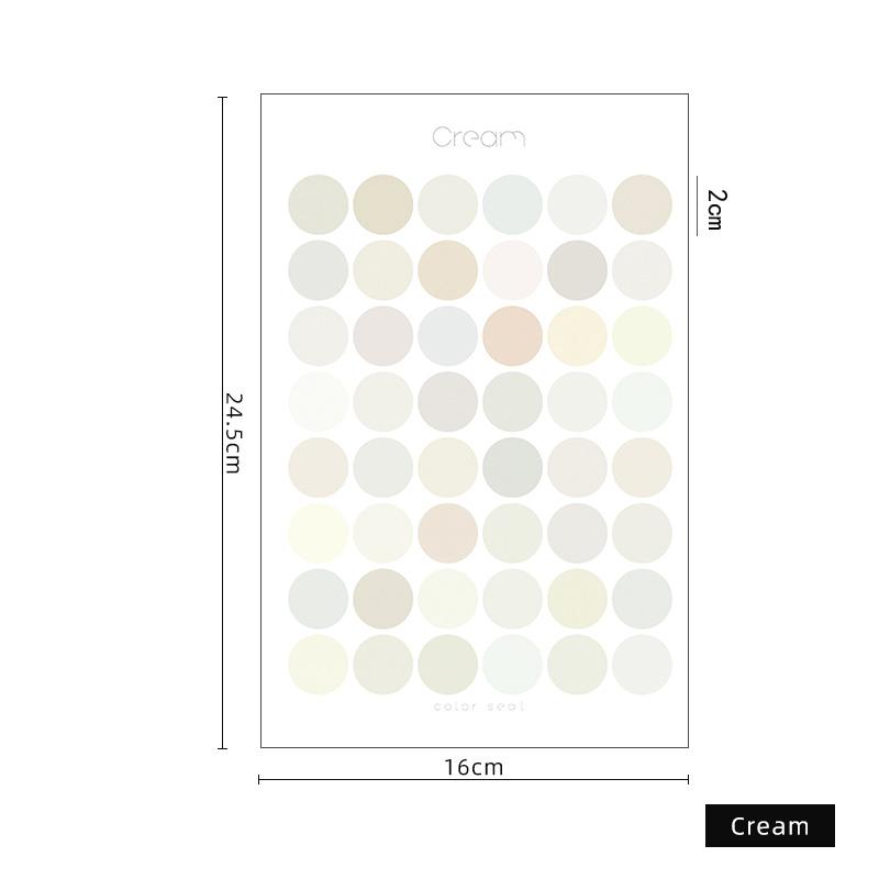 1 Sheets Retro Diary Decoration Sticker Stationery Morandi Postmark Dot Sticker Diy Journal Planner