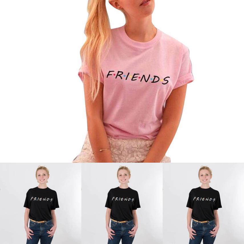 Séries Mode Friends Femme Tshirt Manche Courte Ete Haut Casual Tee Ras Du Cou