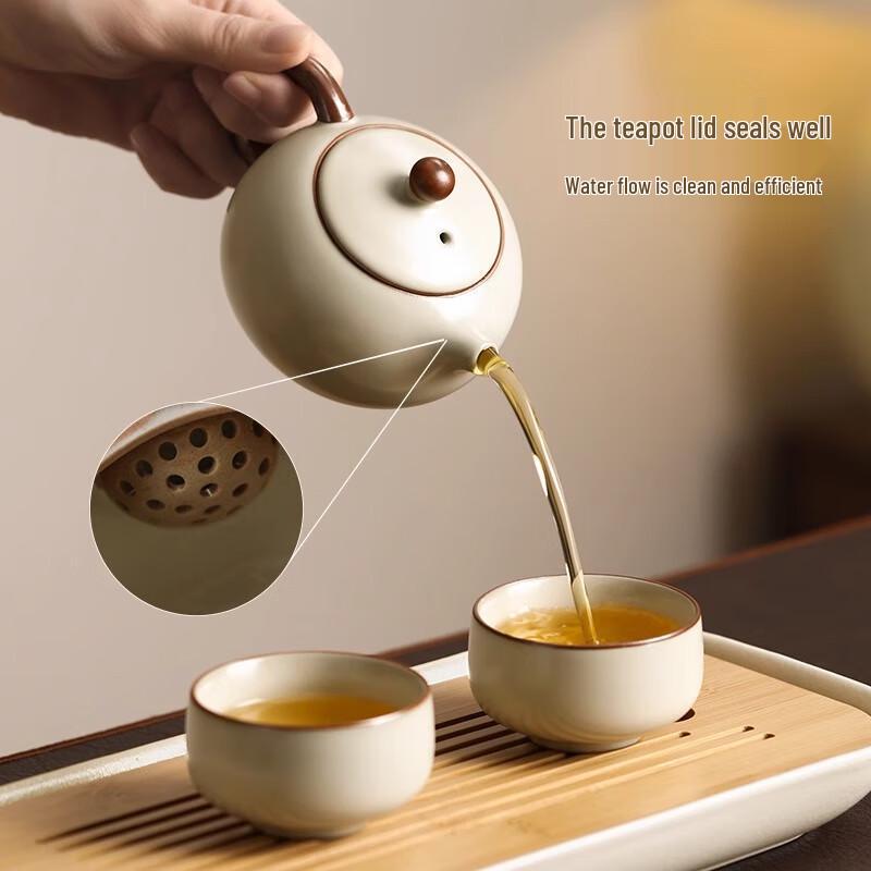 Shangyanfang Ru Kiln Ceramic Kung Fu Tea Set with Tray