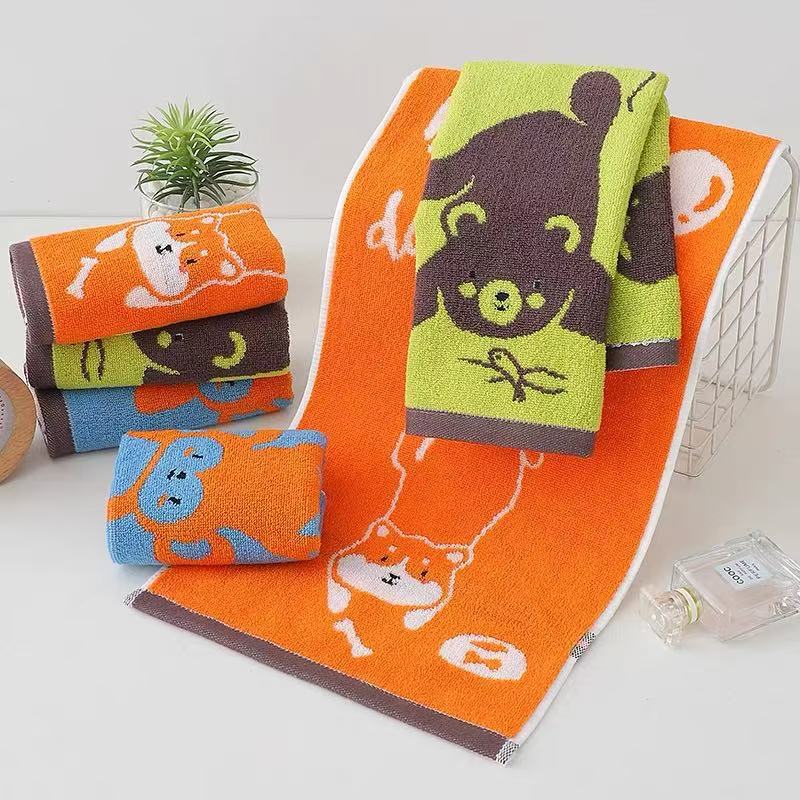 Children'S Towel Pure Cotton Children'S Towel Bear Kindergarten Handkerchief Soft Face Towel Face Towel Gaoyang County Factory
