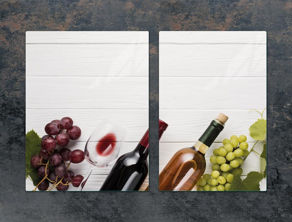 SZKLANA PŁYTA OCHRONNA NA KUCHENKĘ 75x52 WINO