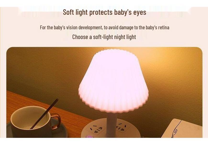Multi-functional USB Desk Lamp with Adjustable LED Night Light and Power Strip