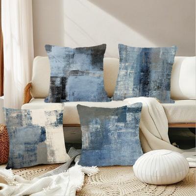 Abstrakte Zuhause Sofa Kissenbezug Kurzplüsch Bettkissen Druck Wohnzimmer Tisch- und Stuhlkissen