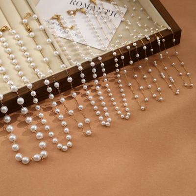 Retro Pearl Chain Necklace Set - Stackable, Versatile, and Fashionable Jewelry