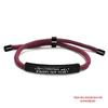 Stainless Steel Black Red Woven Rope Bracelet - Trendy European and American Fashion, Engraved, Christmas Gift