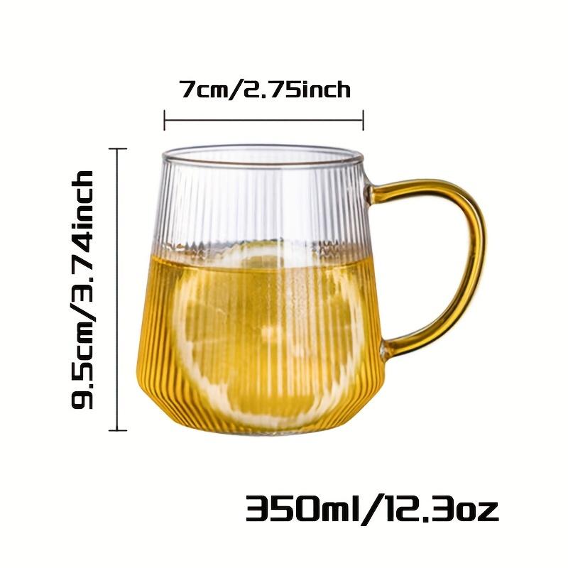 12,3 oz průhledné sklo s rukojetí Žáruvzdorný šálek na kávu Retro Smoothie šálek Velmi vhodný pro víno Chlazené pivo Káva Whisky Koktejly atd.. so