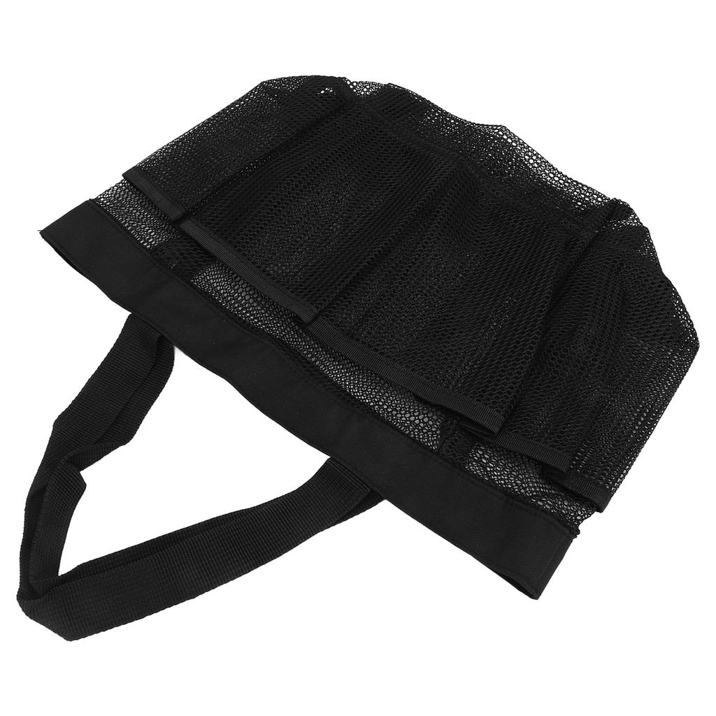 Tragbare Netztasche für den Strand, durchsichtige Reise-Kosmetiktasche für Baden, Schwimmen, Schwarz