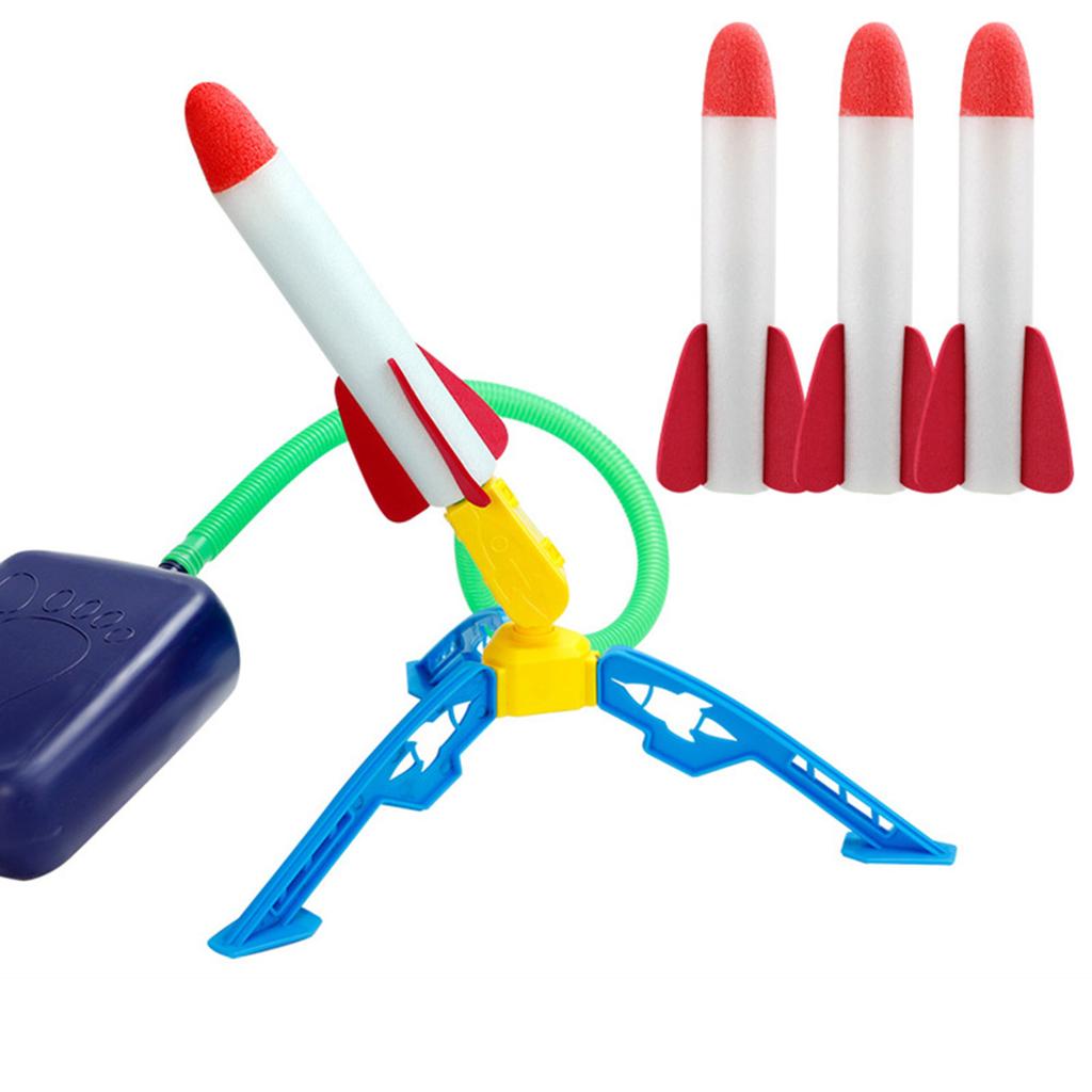Toy Rocket Launcher For Kids With 3 Foam Rockets And Toy Air Rocket Launcher