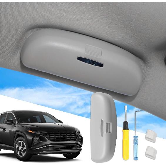 SXCY For -2024 2025 Hyundai Tucson Santa Cruz Glasses Holder Box For -2024 2025 Tucson Santa Cruz Interior Accessories For Hyundai Sunglasses Case