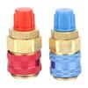 Durable R134A Straight Quick Coupler Precisions Valves Core R134A Adapter Red Blue Connectors Good Sealing Performances