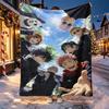 Jujutsu Kaisen Muster Decke für Heimdekoration, Bett, Sofa, Autoreise, Camping, Geeignet für alle Jahreszeiten, Geburtstags-Weihnachtsgeschenk