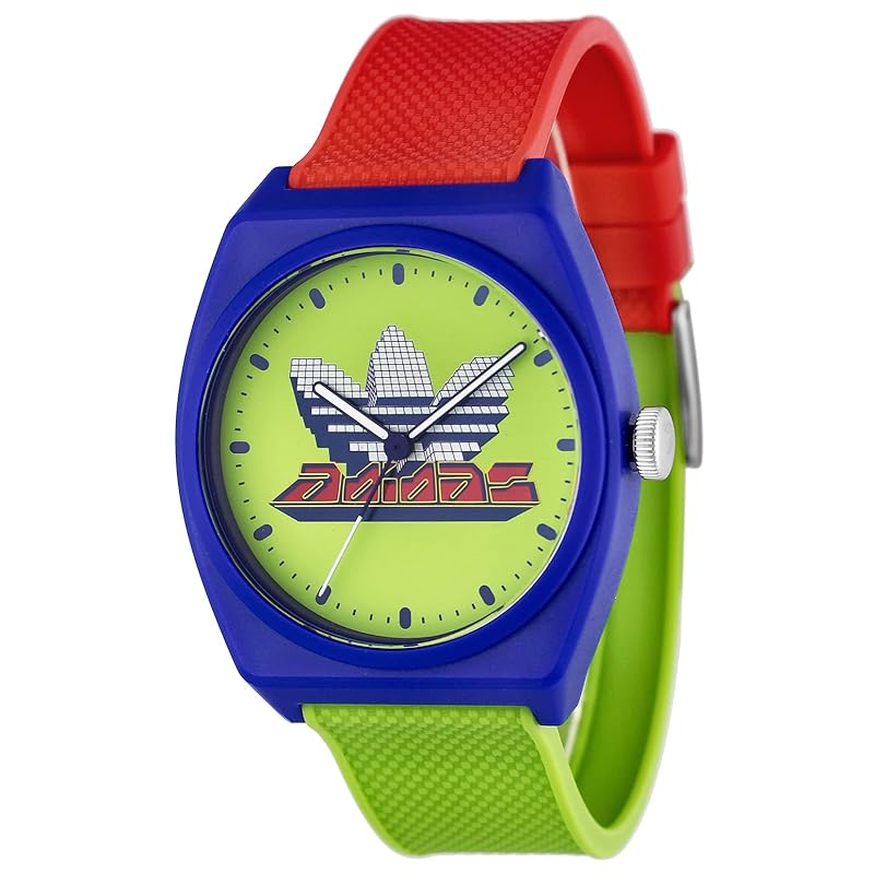 

[Adidas Original Swatch] часы PROJECT TWO GRFX проект два графика зеленый циферблат полимерное стекло кварцевые кварцевые 5 АТМ водонепроницаемые 36 мм Китайские часы