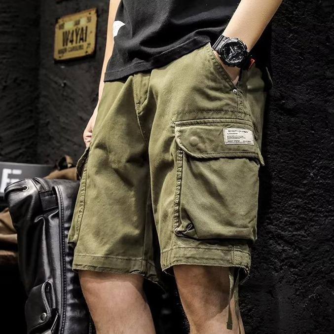 Men's Heavy Retro Mid-Length Casual Workwear Shorts by American Fashion Brand