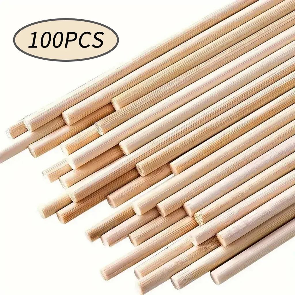 Přírodní barva 4mm DIY bambusové tyčinky 50/100ks Tyčinky na cukrovou vatu Malé vlaječky Ručně vyráběné modelovací materiály pro řemesla
