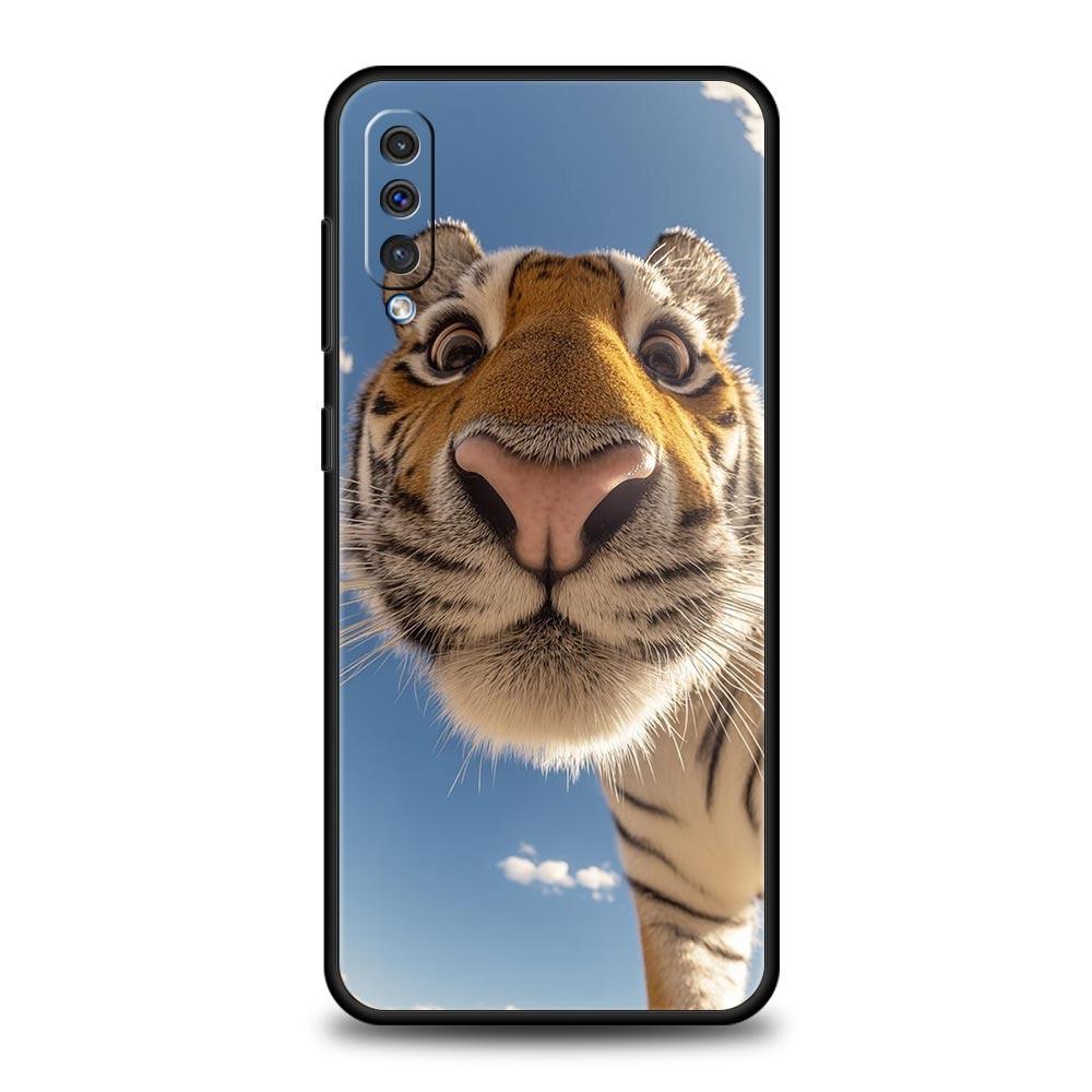 Phone Case for Samsung Galaxy A56 A36 A26 A16 A06 A54 A42 A34 A24 A22 A20 A12 A40 A50 5G Soft TPU Shell Cartoon Tiger Pattern