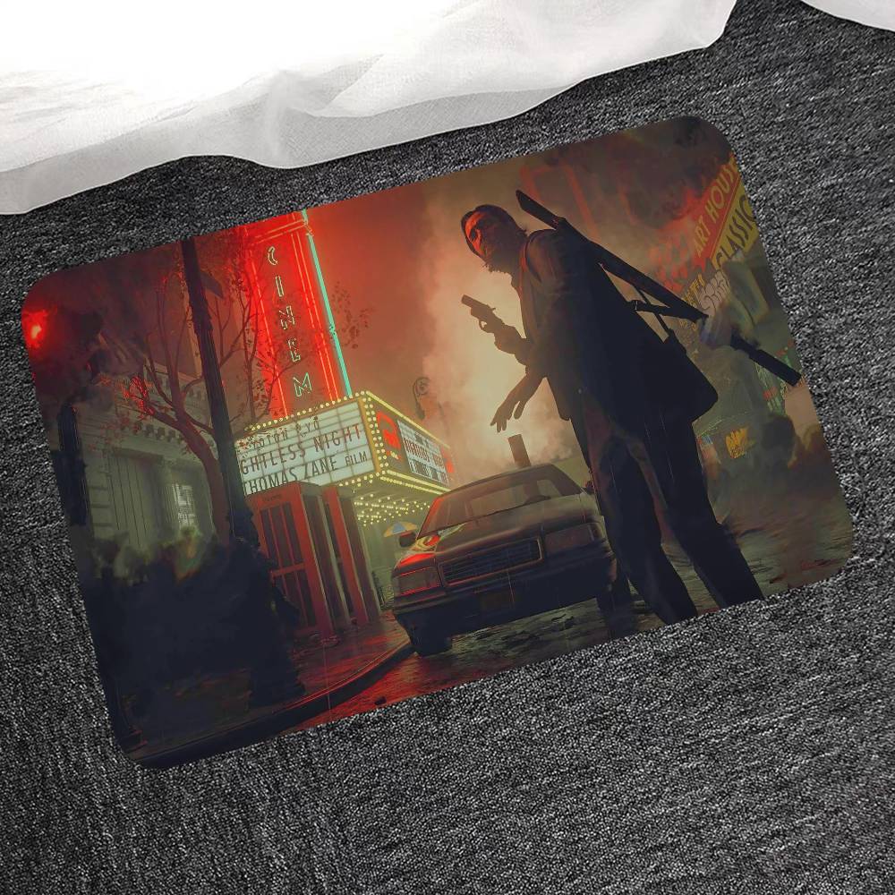 Horror Spiel A-Alan W-Wake Flur Teppich Waschbar Rutschfest Wohnzimmer Sofa Stühle Bereichsmatte Küche Fußmatte Bereichsteppich