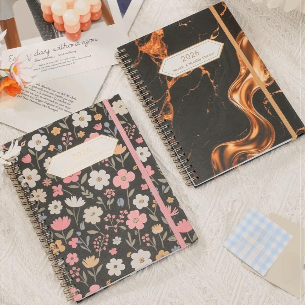 2026 A5 Weekly Monthly Planner Coil Notebook Diary Notebook  School Office Supplies