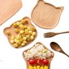 Animal Pattern Cartoon Dinner Tray Cute Wood Food Dishes Children's Rice Plate  Serving Kids