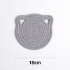 Hand-woven Cat Ear Coasters Creative Heat Insulation Non-slip Anti-scald Mat Japanese Simple Placemats Kitchen Useful Novelties