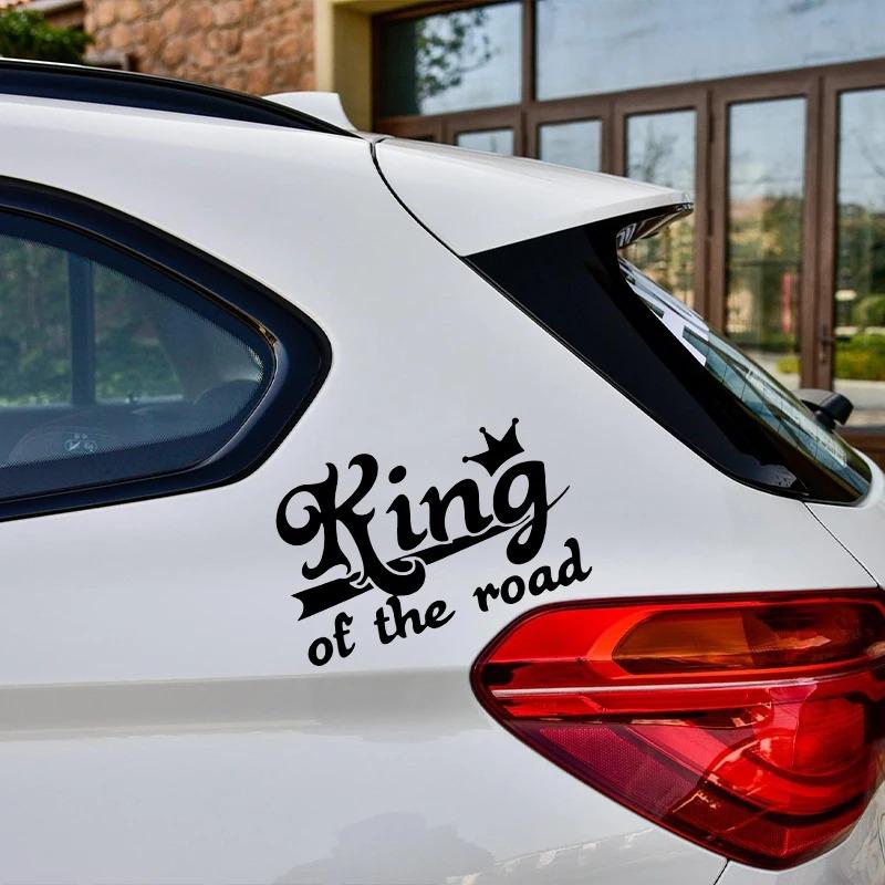 LYKX King of The Road Funny Car Sticker Vinyl Decal Waterproof Car Auto Stickers On Car Truck Bumper Rear Window