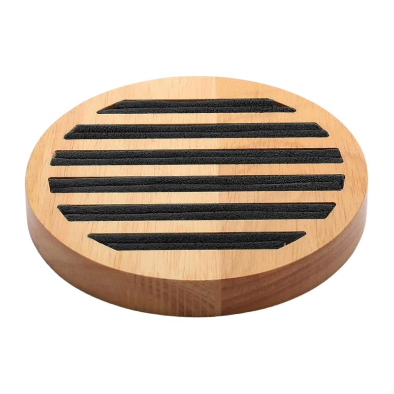 Compact Wooden Ring Earring Bracelet Organizers Plate Sturdy Countertop Display Stand Practical Rings Storage Holder