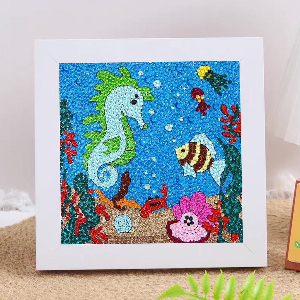 New Diy Diamond Painting Solid Wood Photo Frame Boxed Diamond Sticker Owl Cartoon Hand-Pasted Diamond Painting