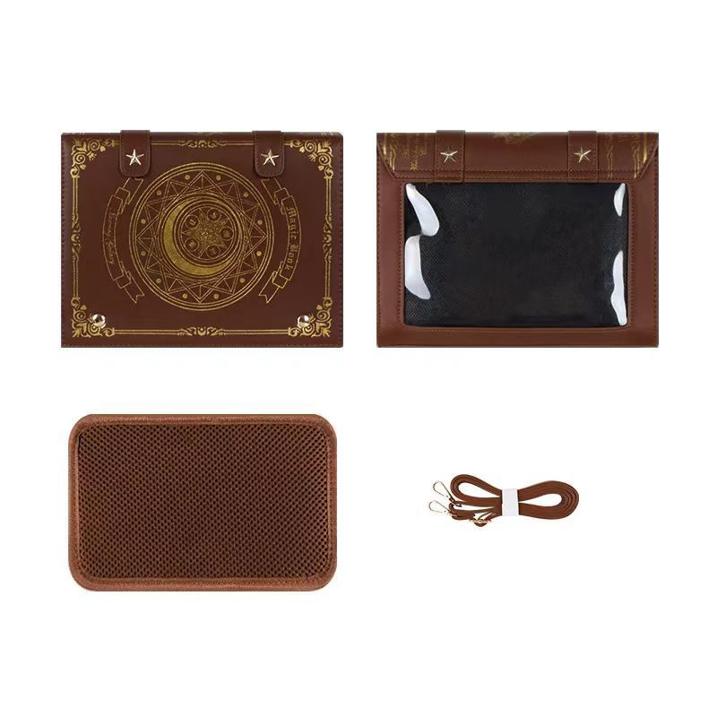 

JIAERDI Lolita Style Star Anime New Ita Bag Large Capacity Leather Chic Contract Magic Book Shoulder Bag Cute Crossbody Bag New 25x20x7cm кавовий