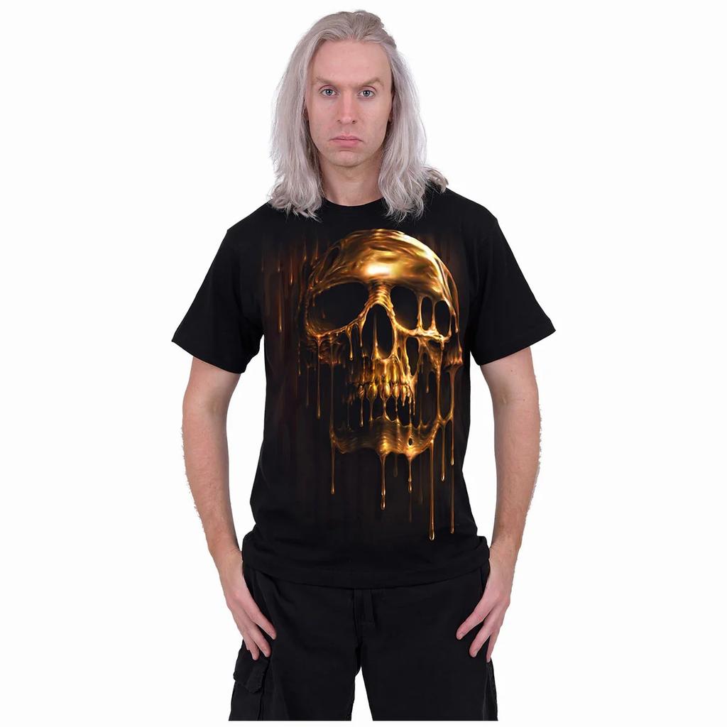 Spiral Direct Unisex Adult Dripping Gold T-Shirt