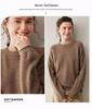 2025 Cashmere Round Neck Raglan Sweater: Loose, Slimming, Thick Knit Pullover for Women