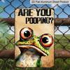 2D Flat "Are You Pooping?" Funny Frog Aluminum Sign - Bathroom Wall Decor, Bathroom & Restroom Wall Decor, Funny Toilet Area Accent, Guest Bathroom