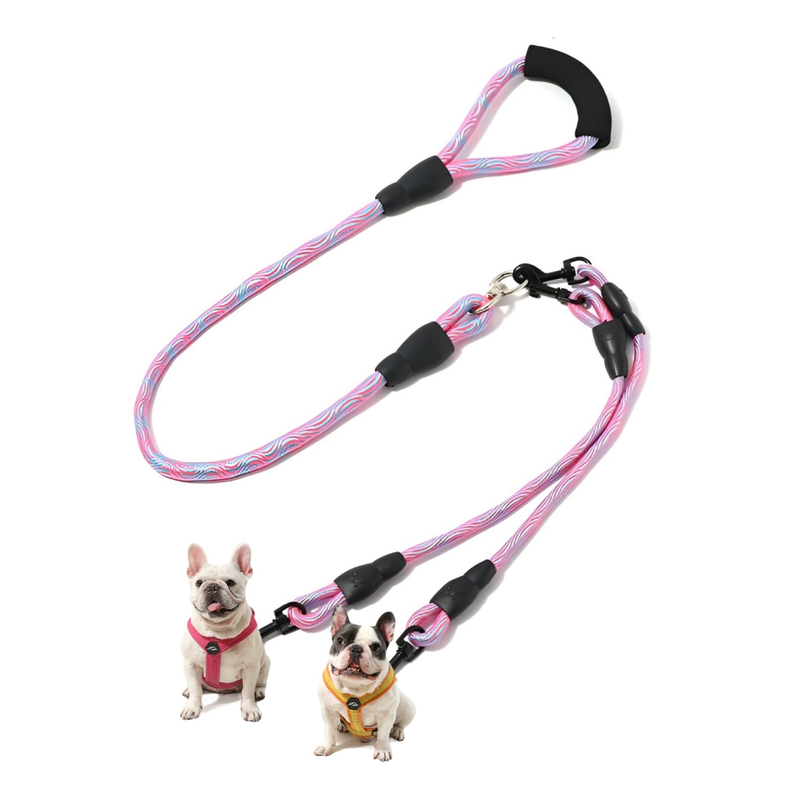 

Dog Double Long for Suitable for and Large Dogs Pet Supplies [GIIPET] Leash, Leash, Tangle-Free, Convenient, Durable, 1.2m0.8cm Rope, Outings, розовый