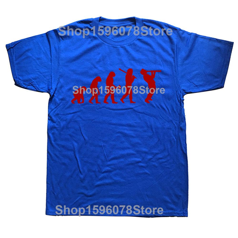 Clarinet Oboe Player Clarinetist Oboist Evolution Print T-Shirt Summer Casual Top Tee Printed T Shirt Fashion