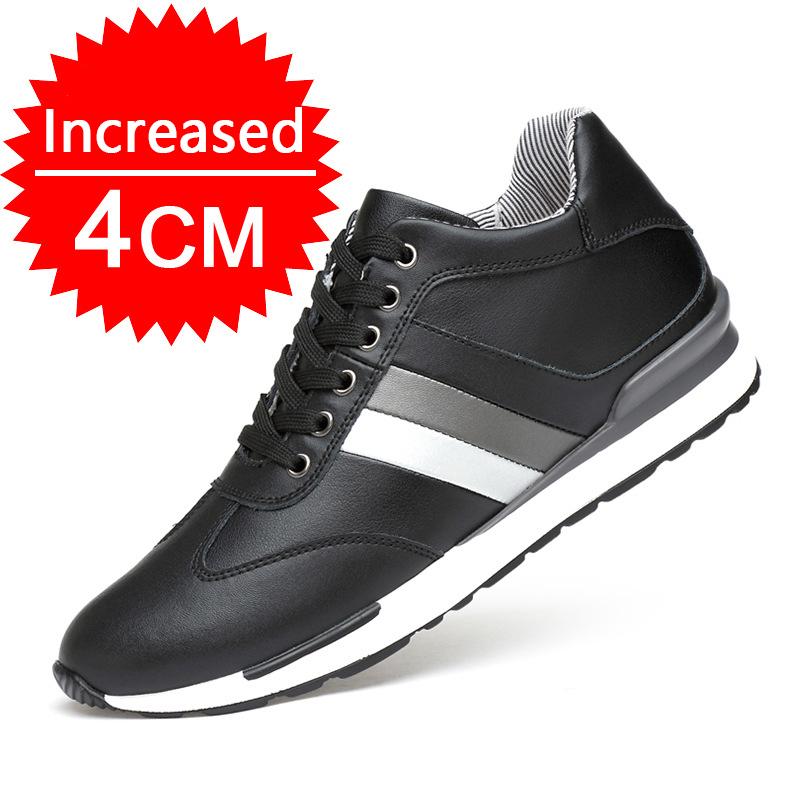 Men Fashion Height Increasing Shoes Casual Insole 4/6/8CM Increasing Invisible Inner Height Outdoor Running Casual Sports Shoes