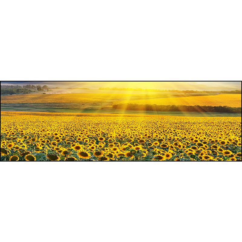 Sunflower Wall Art: Elegant Aluminum Alloy Frame for Living Room Décor