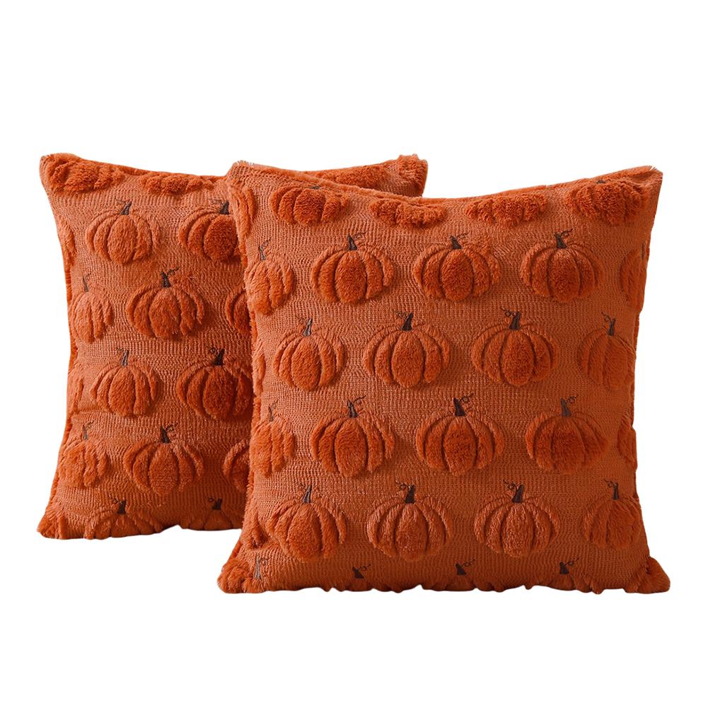 1/2PCS Halloween Ghost Pumpkin Pillowcase Washable Plush Soft Cushion Cover Comfortable Pillow Cover for Sofa Bedroom Home Decor