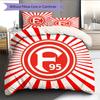 Fortuna Düsseldorf Bedding Quilt Set Quilt Cover Pillowcase Home Decoration Birthday Gift (1 * Duvet Cover + 2 * Pillowcase, Without Core)