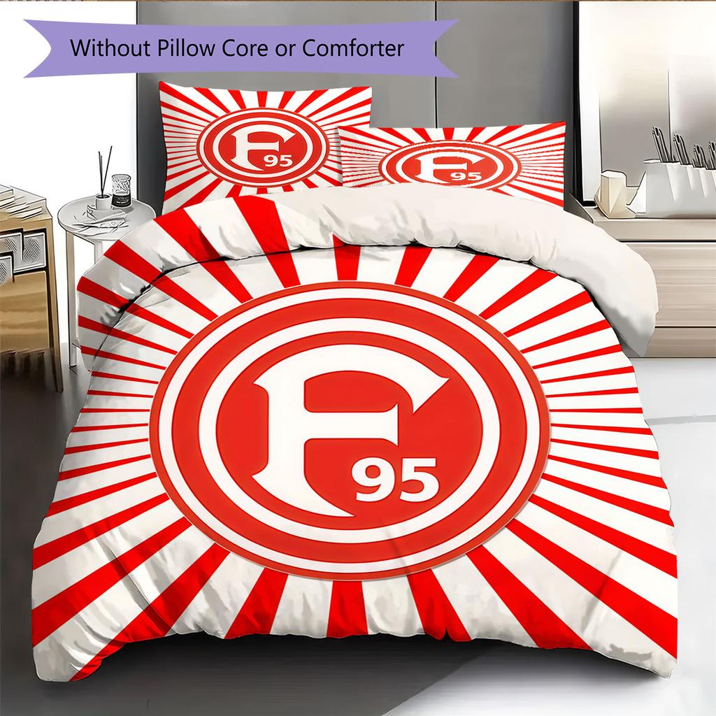 Fortuna Düsseldorf Bedding Quilt Set Quilt Cover Pillowcase Home Decoration Birthday Gift (1 * Duvet Cover + 2 * Pillowcase, Without Core)