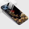 Kryt na telefon z tvrzeného skla pro iPhone Samsung Galaxy Infinix TPU Soft Edge Fashion Luxusní čínský styl nárazuvzdorný kryt