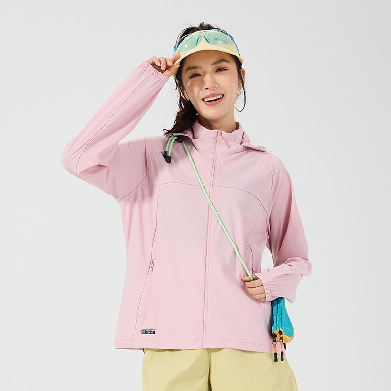 1011 Summer New UPF10 + UV Protection Jacket Female Couple Ice Silk Quick-drying Breathable Sunscreen Clothing
