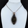 Chiastolite Gemstone Pendant Copper Wire Wrapped Pendant Mahogany Obsidian And Blue Sunstone Pendant Handmade Wire Jewelry Pendant For Women
